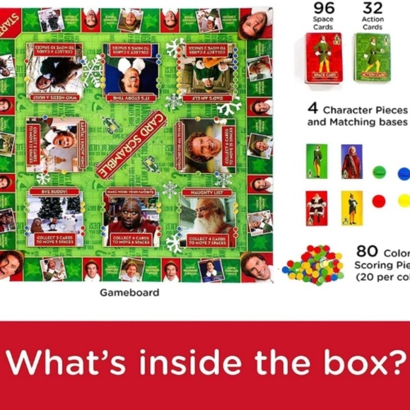 Elf Card Scramble Family Board Game Holiday Christmas, Buddy The Elf, NEW SEALED - Picture 7 of 10